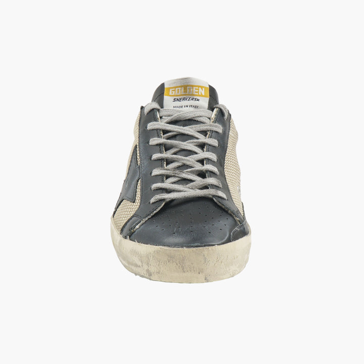 Golden Goose Sneakers - Beige-Black Iconic Star Design, Made in Italy