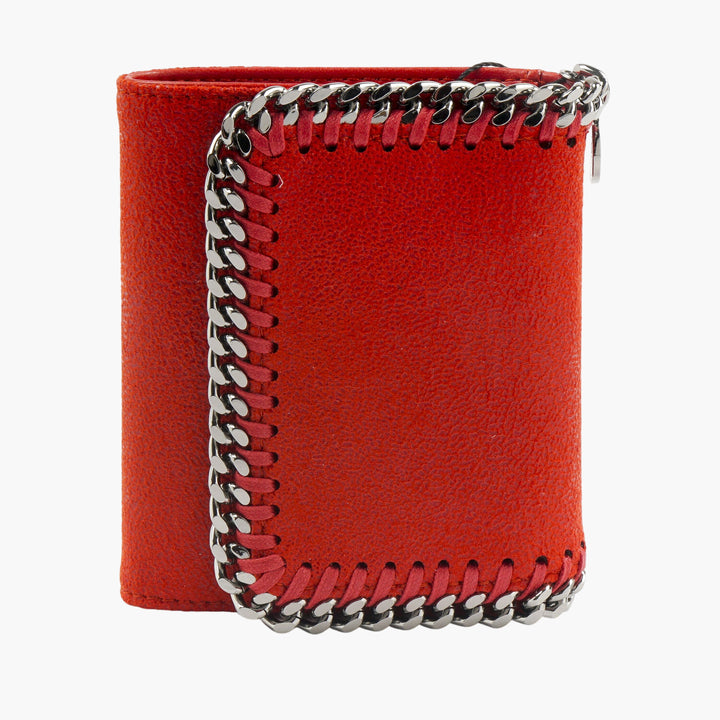 Stella McCartney Red Wallet with Chain Accents