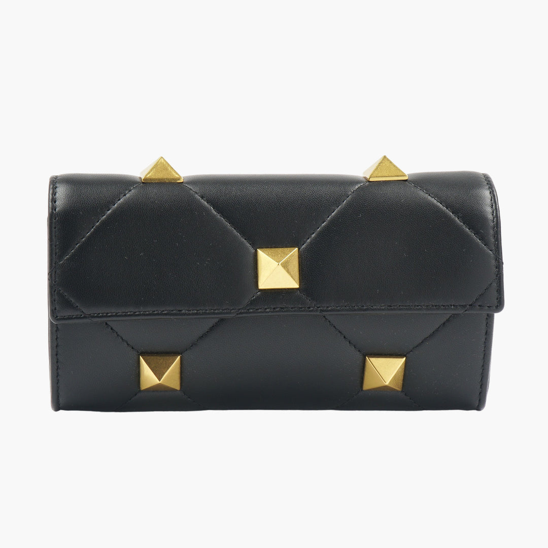 Valentino Bags Black Leather with Gold Studs - Made in Italy