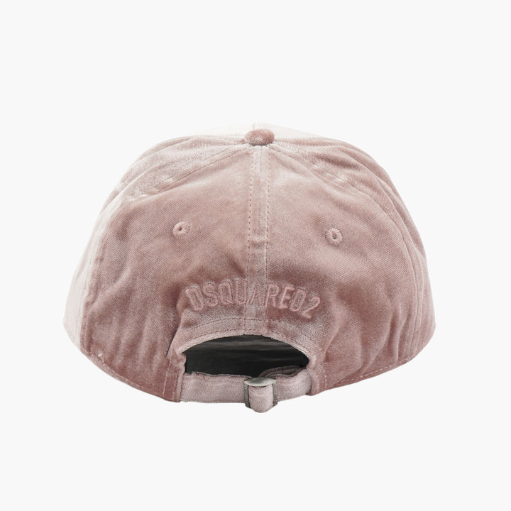 Dsquared2 Pink Hat with Bold Embroidery and Adjustable Strap