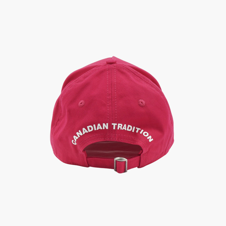 Dsquared2 Fuchsia-Multi Branded Hat with Adjustable Strap