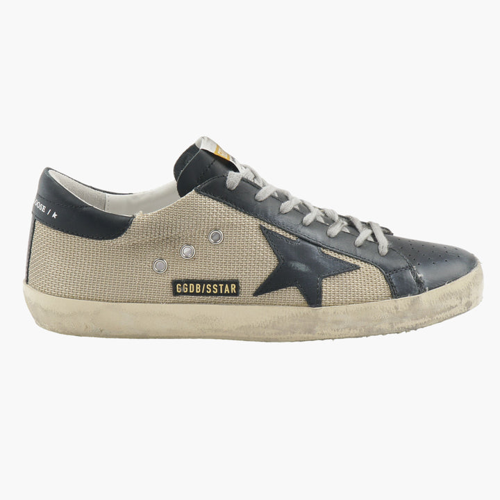 Golden Goose Sneakers - Beige-Black Iconic Star Design, Made in Italy