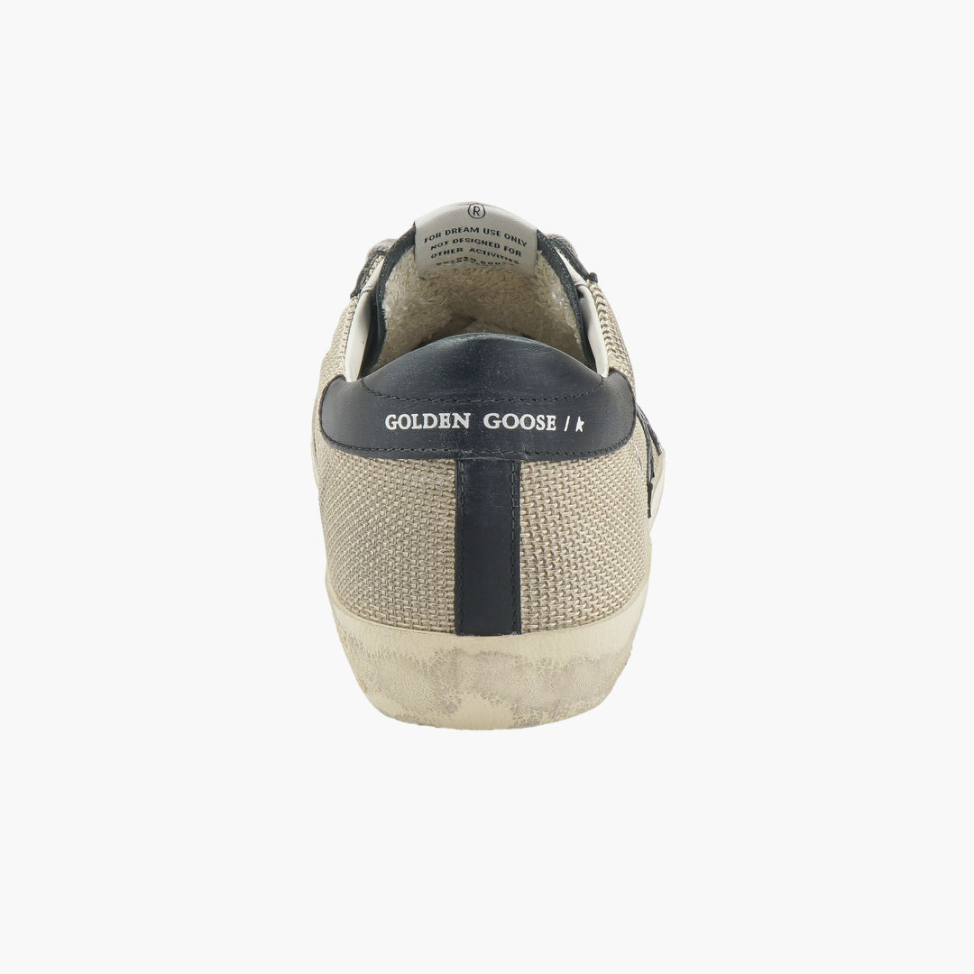 Golden Goose Sneakers - Beige-Black Iconic Star Design, Made in Italy