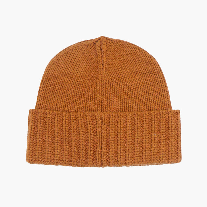 Dsquared2 Brown-Multi Ribbed Knit Logo Beanie Hat