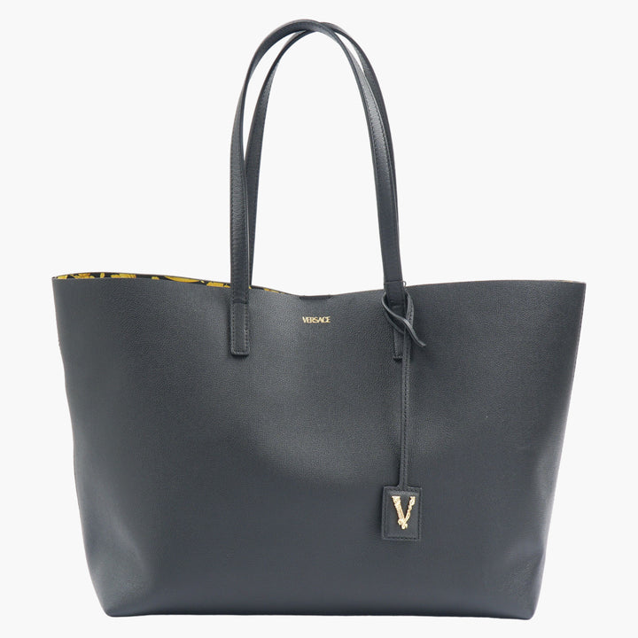 Versace Tote Bag - Luxury Black and Gold Handbag with Iconic Design