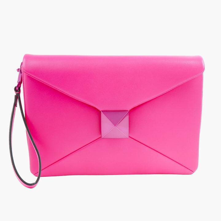 Valentino Bags Fucsia - Elegante borsa da designer italiano con cinturino da polso