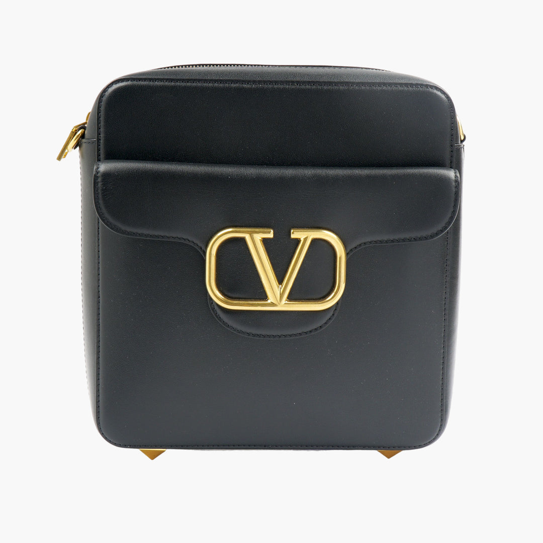 Valentino Bags Black-Gold Elegant Designer Handbag