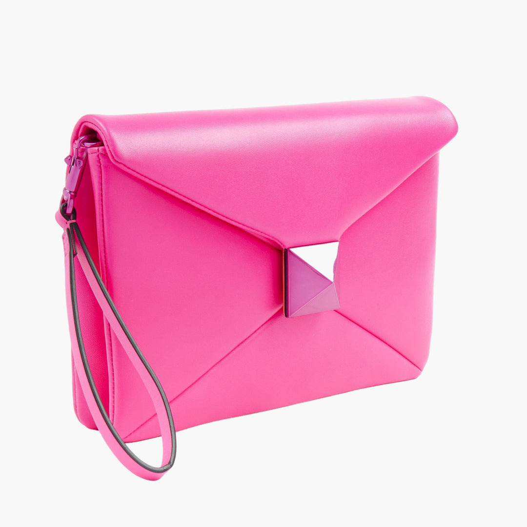 Valentino Bags Fucsia - Elegante borsa da designer italiano con cinturino da polso