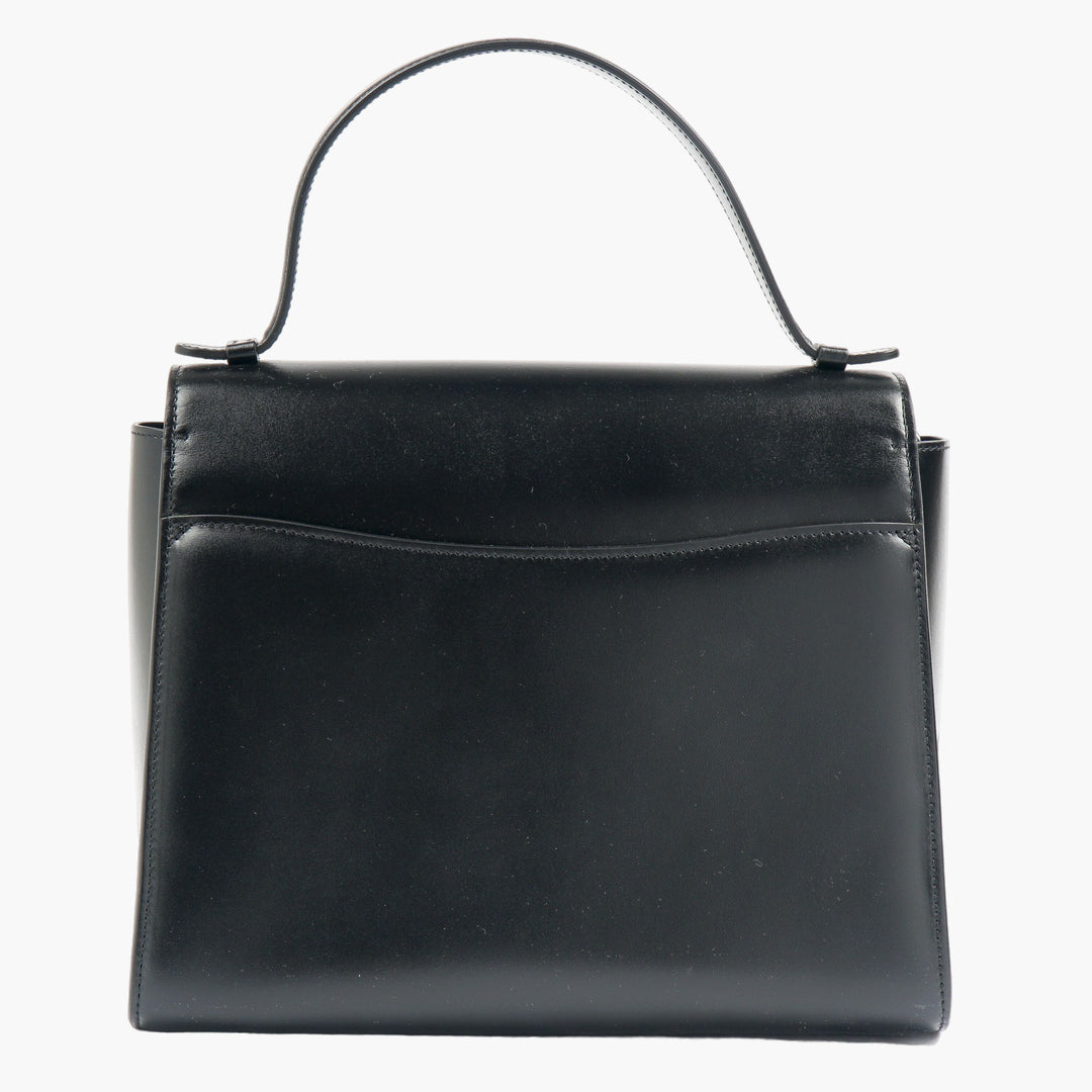 Chloé Elegant Black Bag with Gold-Tone Handle - Sophisticated and Functional Handbag