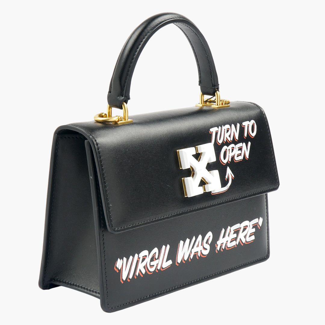 Off-White Black Bag - Chic Statement Accessory with Iconic Design and Versatile Strap