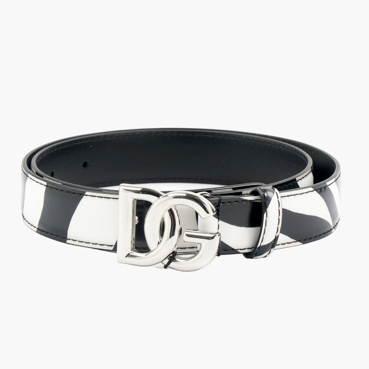 Dolce & Gabbana Black Belt with Signature Buckle