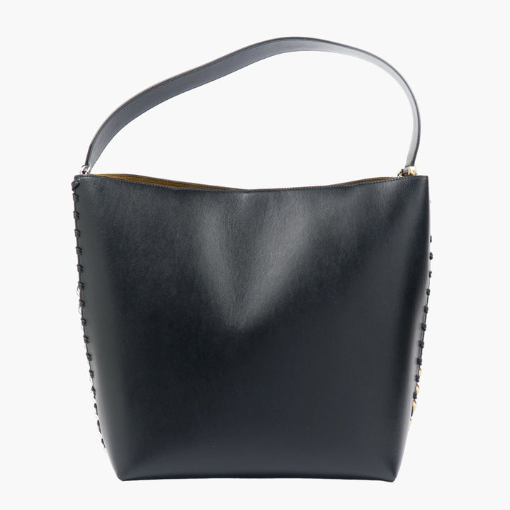 Stella McCartney Black Vegan Leather Bag with Chain Detailing