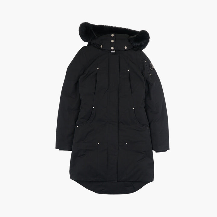 Moose Knuckles Jackets Black with Fur-Trimmed Hood and Durable Design for Winter Warmth