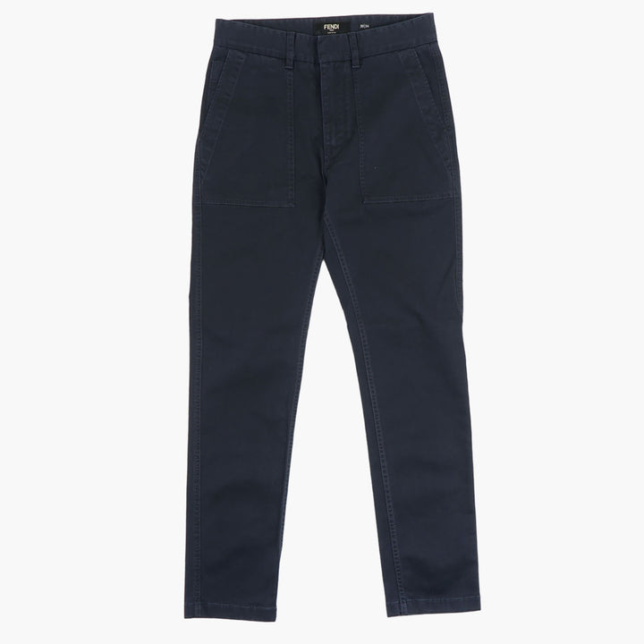 Fendi Blue Tailored Trousers - Made in Italy, Elegant and Versatile Design