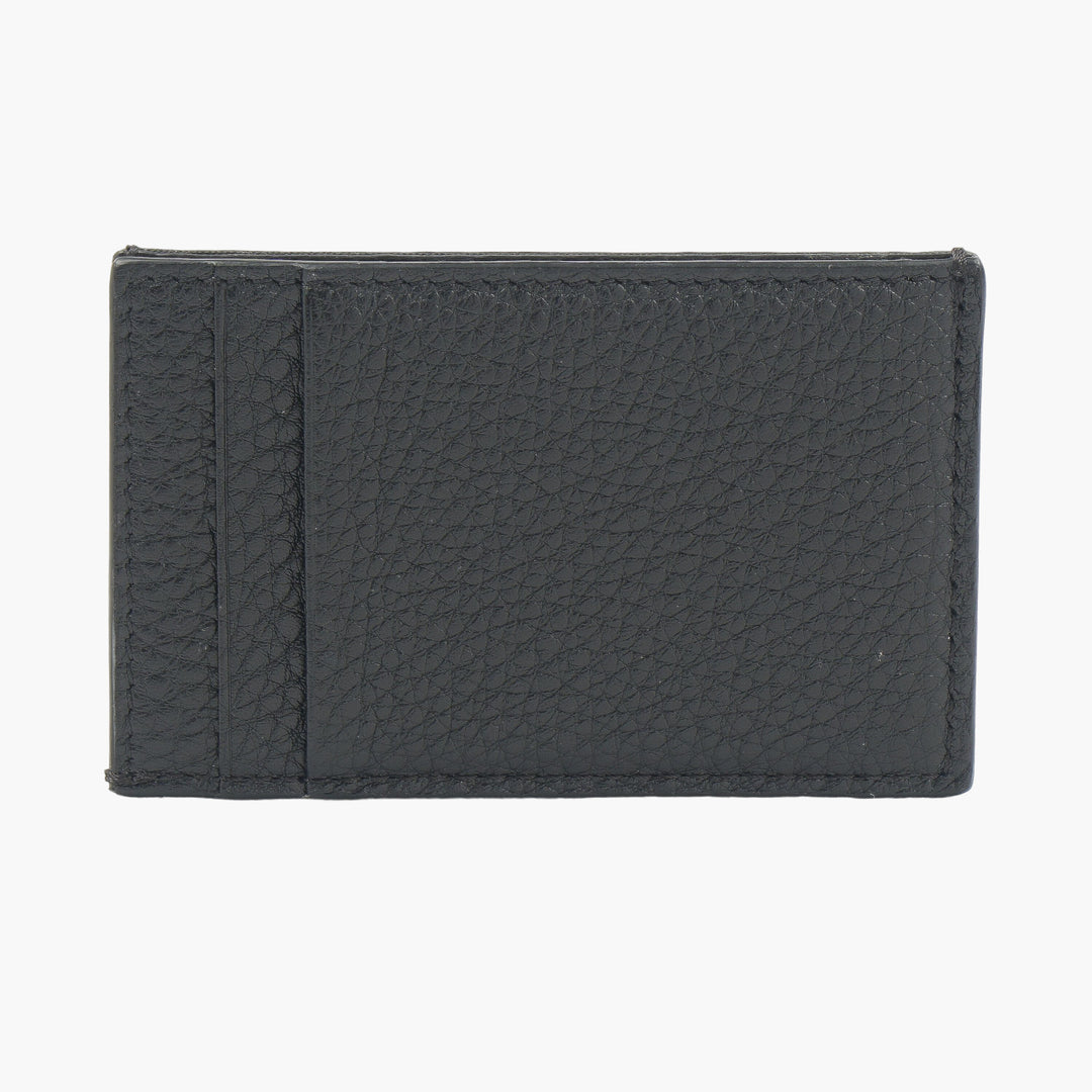 Fendi Baguette Leather Bi-Fold Card Holder Black