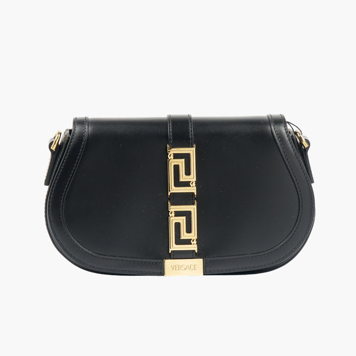 Versace Black and Gold Luxurious Bag - Elegant Design, Versatile Statement Piece