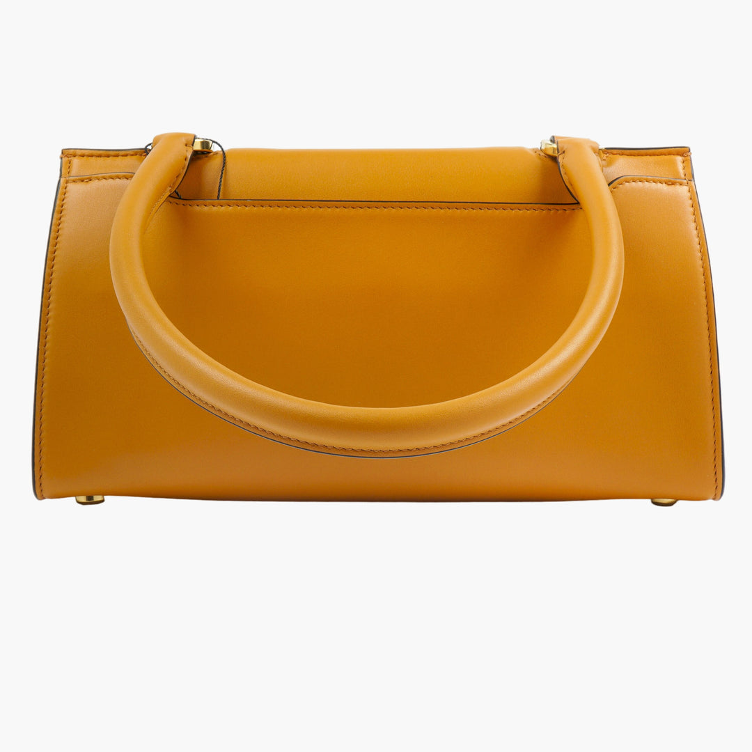 Salvatore Ferragamo Mustard-Gold Leather Bag - Elegant & Timeless Design