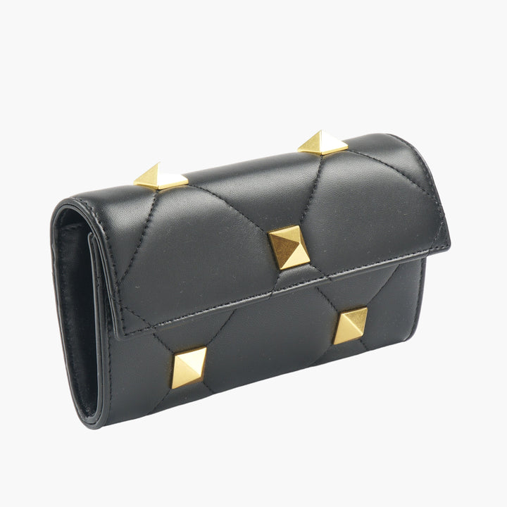 Valentino Bags Black Leather with Gold Studs - Made in Italy