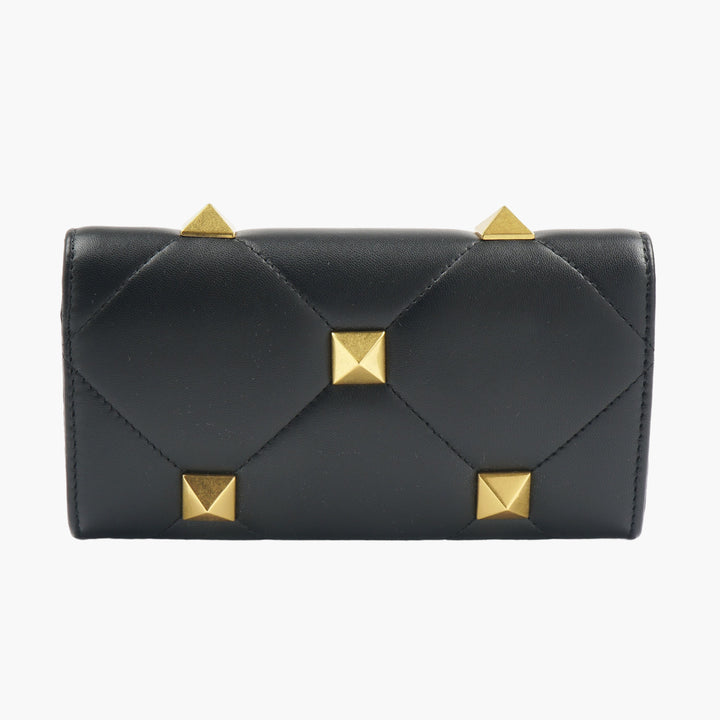 Valentino Bags Pelle Nera con Borchie Oro - Made in Italy