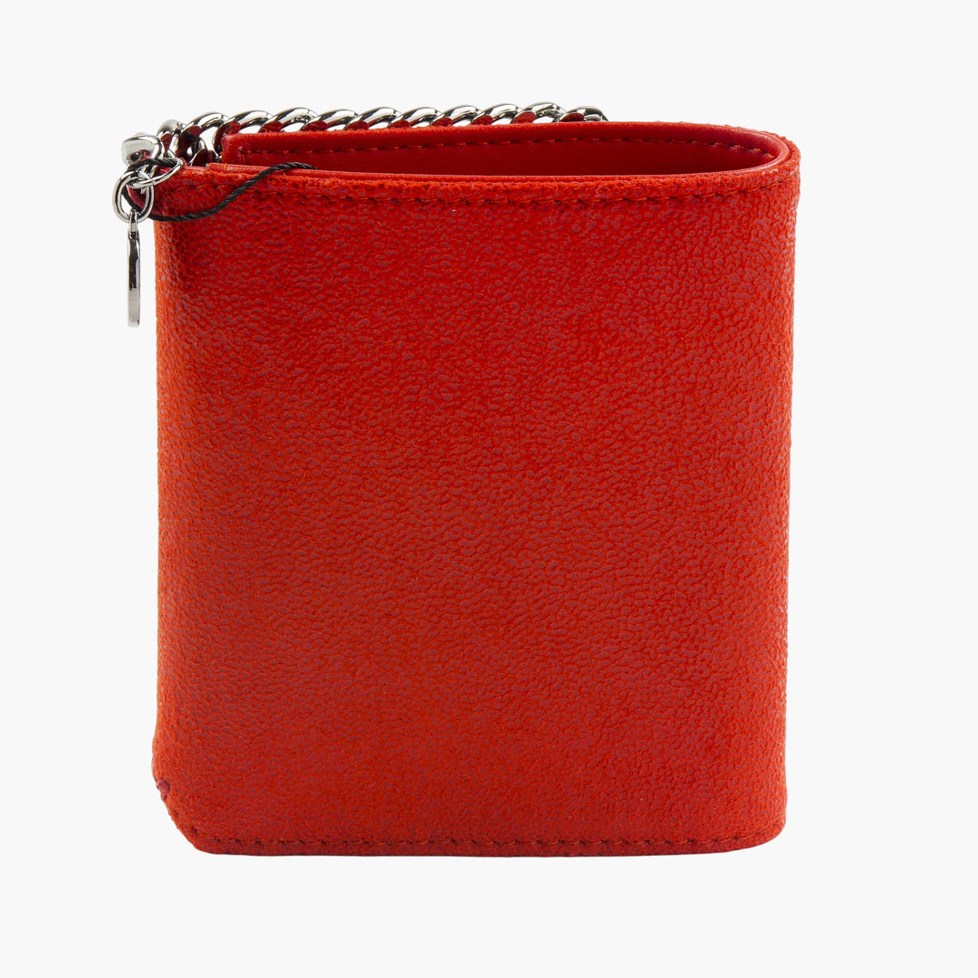 Stella McCartney Red Wallet with Chain Accents