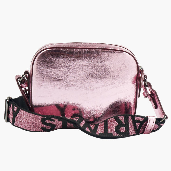 Stella McCartney Pink Eco-Friendly Bag with Perforated Logo and Adjustable Strap