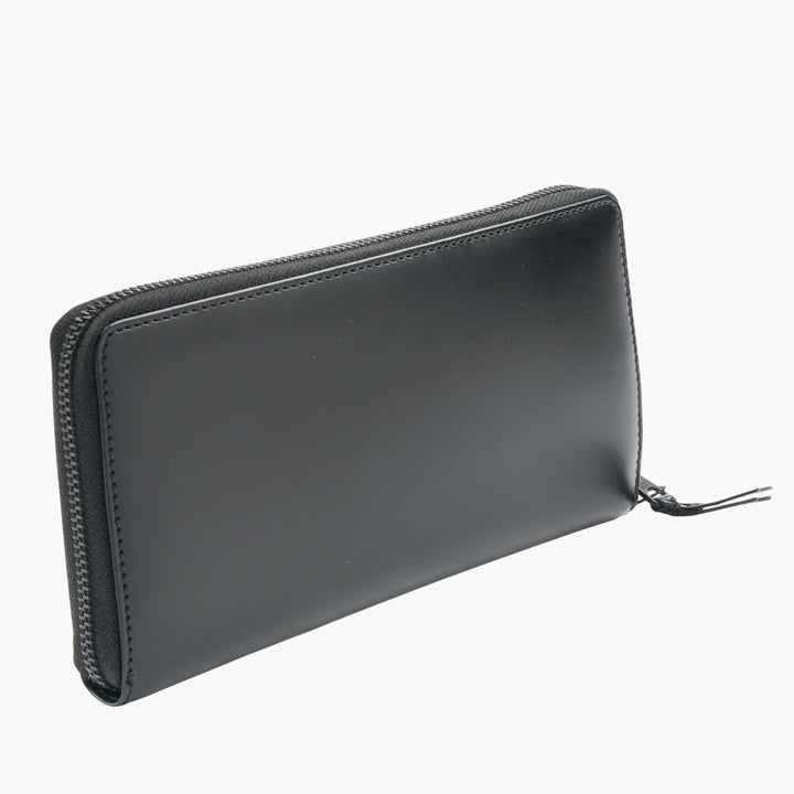 Comme des Garçons Wallets Black Leather Zip-Around Wallet