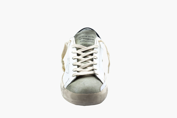 Golden Goose Distressed Look Premium Sneakers - White Black Beige