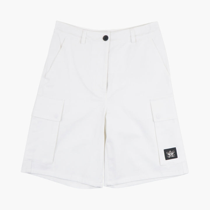 DIOR Women's White Cargo Shorts with Tailored Fit, Made in Italy