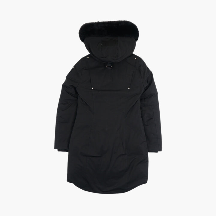 Moose Knuckles Jackets Black with Fur-Trimmed Hood and Durable Design for Winter Warmth