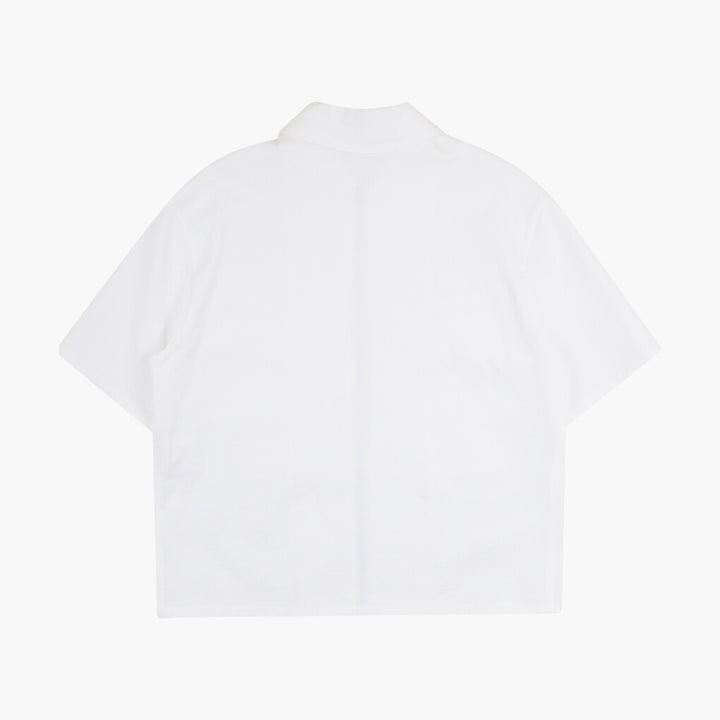 DIOR Men's White Zip-Up Shirt with Zippered Pockets Made in Italy