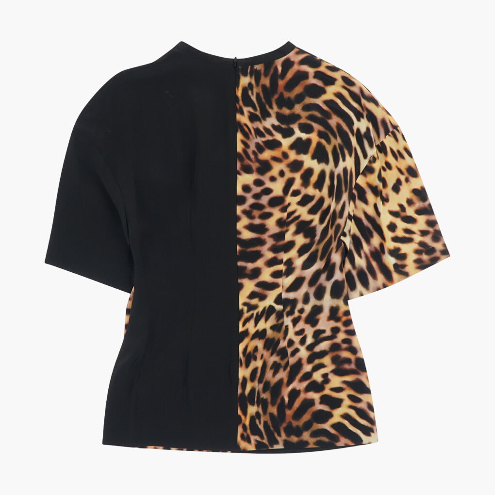 Top con stampa leopardata nera di Stella McCartney - Stile contemporaneo e design versatile