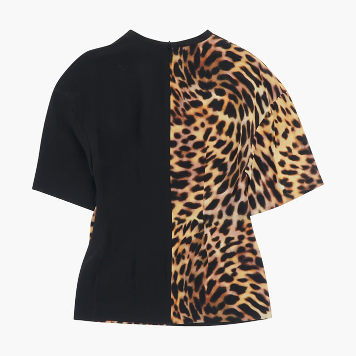 Stella McCartney Black Leopard Print Top - Contemporary Style & Versatile Design