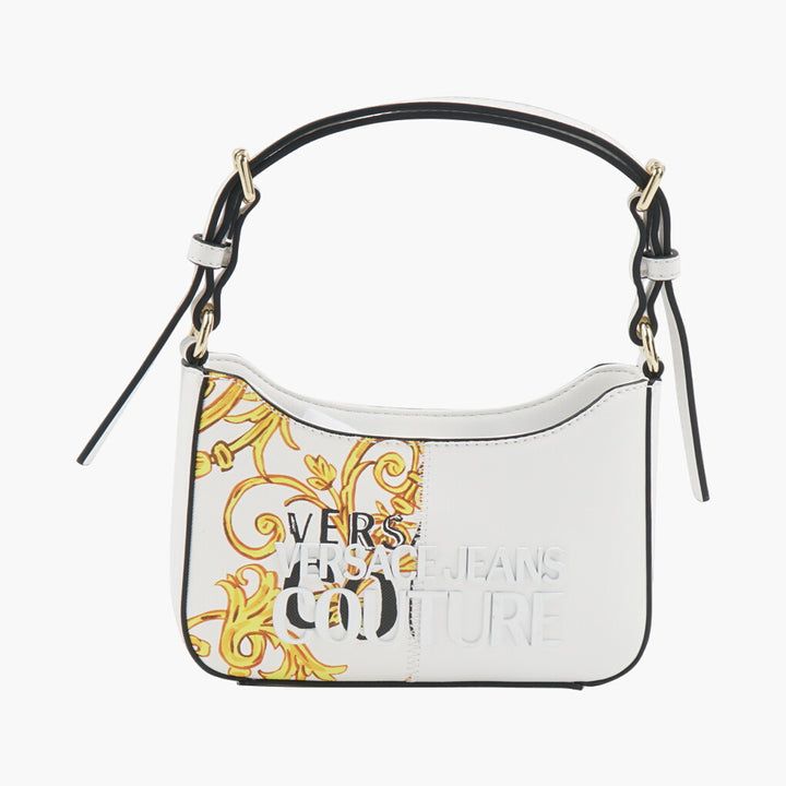 Borsa Versace con stampa barocca e logo in rilievo - Bianco-Multi