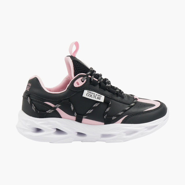 Versace Sneakers Black-Pink Stylish Streetwear with Iconic Branding