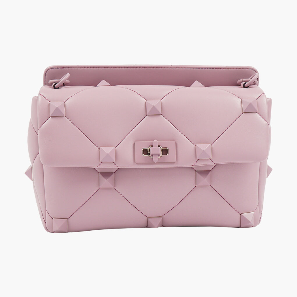 Valentino Lilac Quilted Bag with Signature Stud Detailing