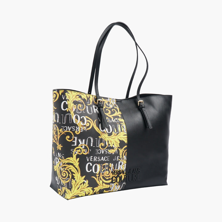 Versace Black-Multi Baroque Print Tote Bag - Luxury Designer Handbag