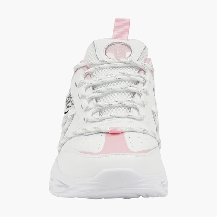 Versace Women's White-Pink Sneakers with Iconic Branding