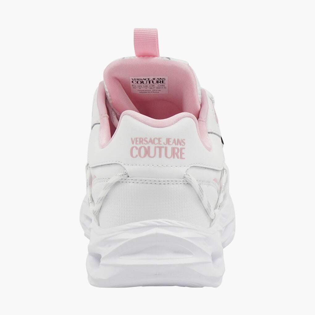 Versace Women's White-Pink Sneakers with Iconic Branding