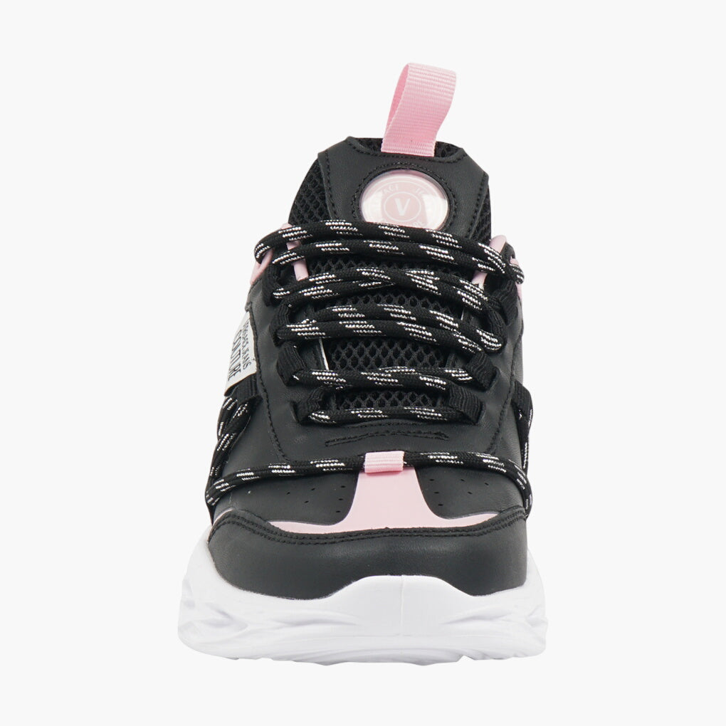 Versace Sneakers Black-Pink Stylish Streetwear with Iconic Branding