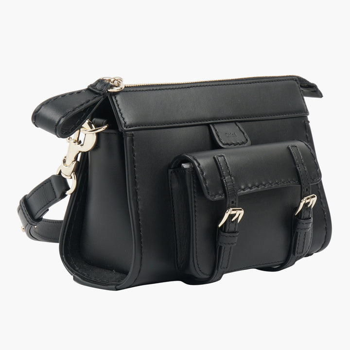 Chloè Black Leather Bag - Elegant and Compact Design