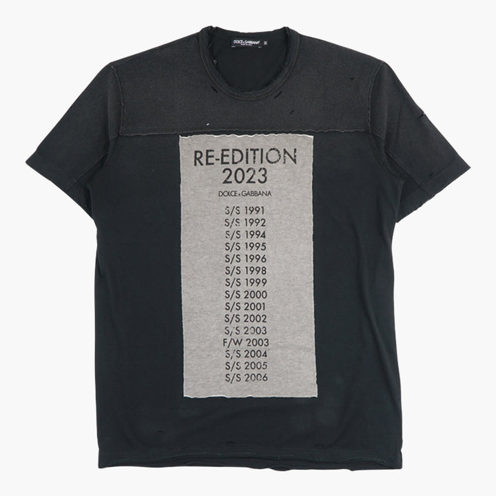 Dolce & Gabbana "Re-Edition 2023" T-Shirts and Polos - Black-grey, Made in Italy