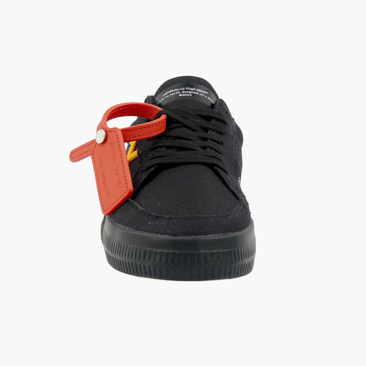 Off-White Black-Orange Sneakers with Yellow Arrow Branding