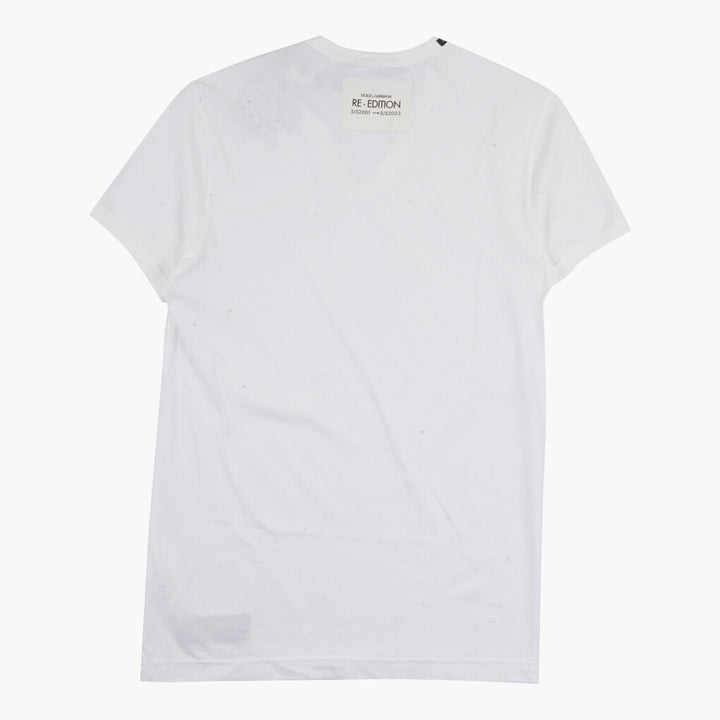 Dolce & Gabbana Men's White T-shirts and Polos - Timeless Elegance Made in Italy