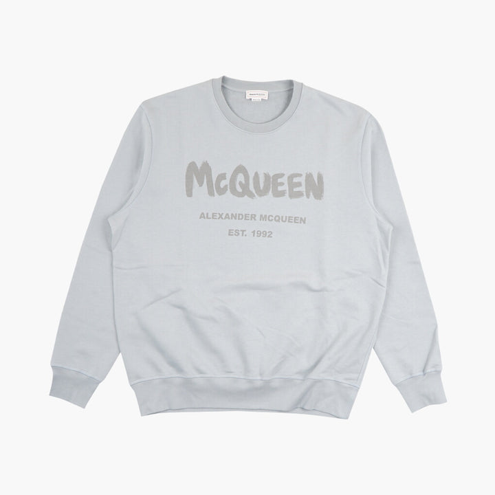 Alexander McQueen Luxurious Blue Sweater with Iconic Branding