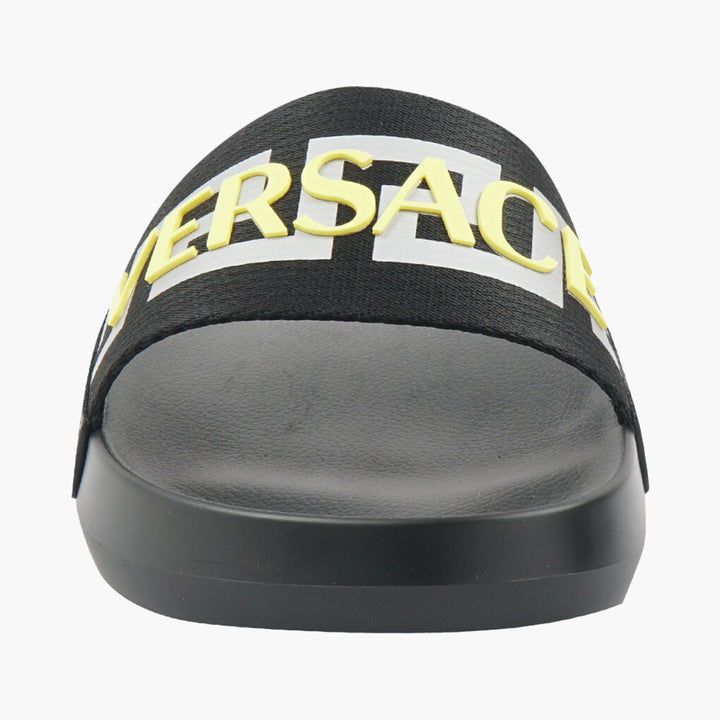 Versace Luxury Black Sandals with Iconic Branding