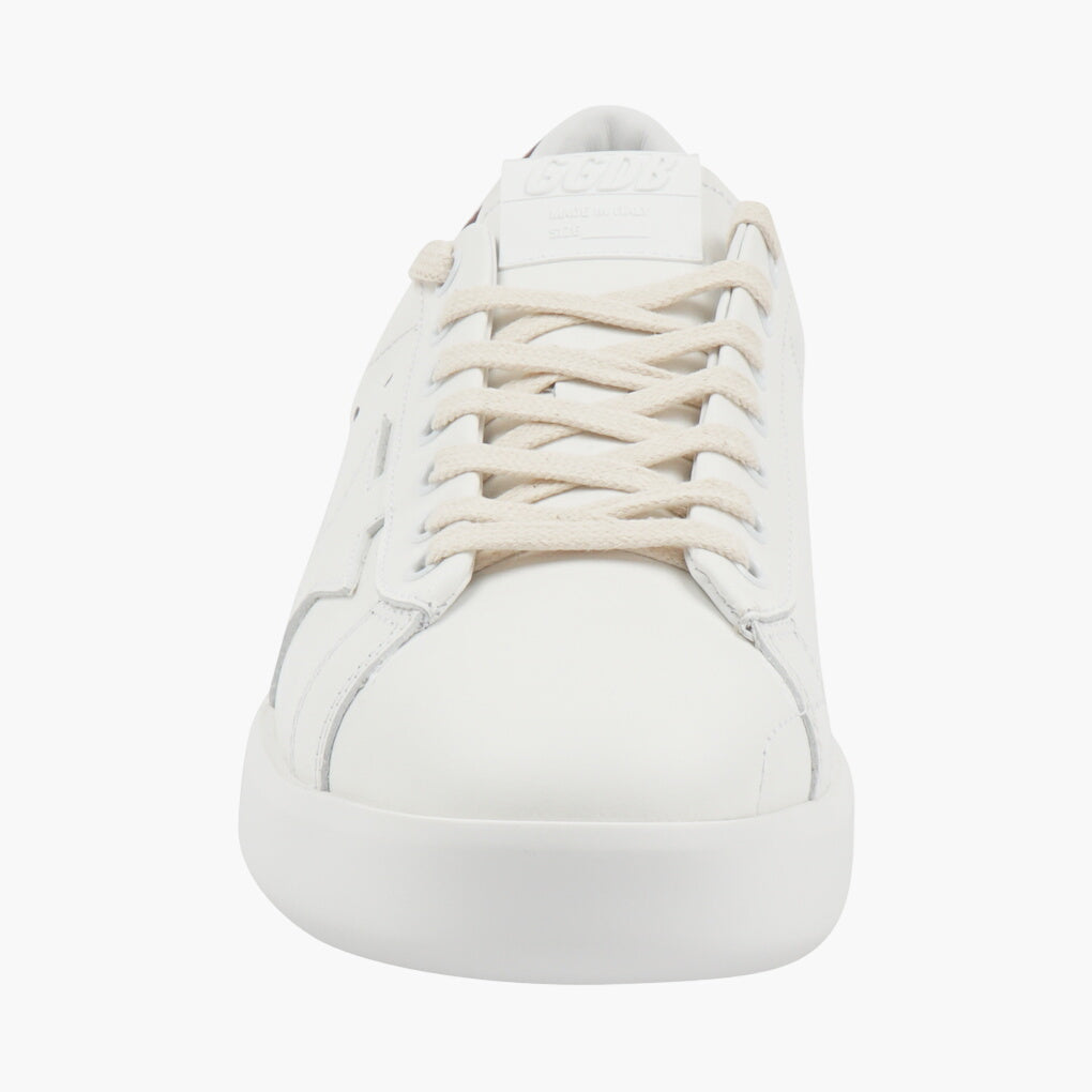 Golden Goose Sneakers - White Bordeaux Leather with Iconic Star Design, Made in Italy