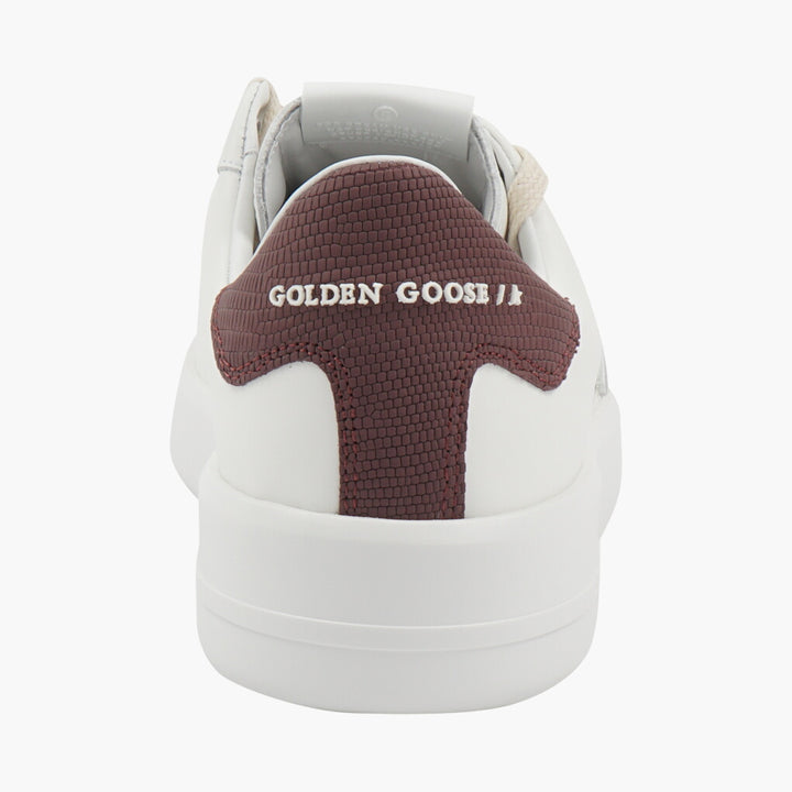 Golden Goose Sneakers - White Bordeaux Leather with Iconic Star Design, Made in Italy