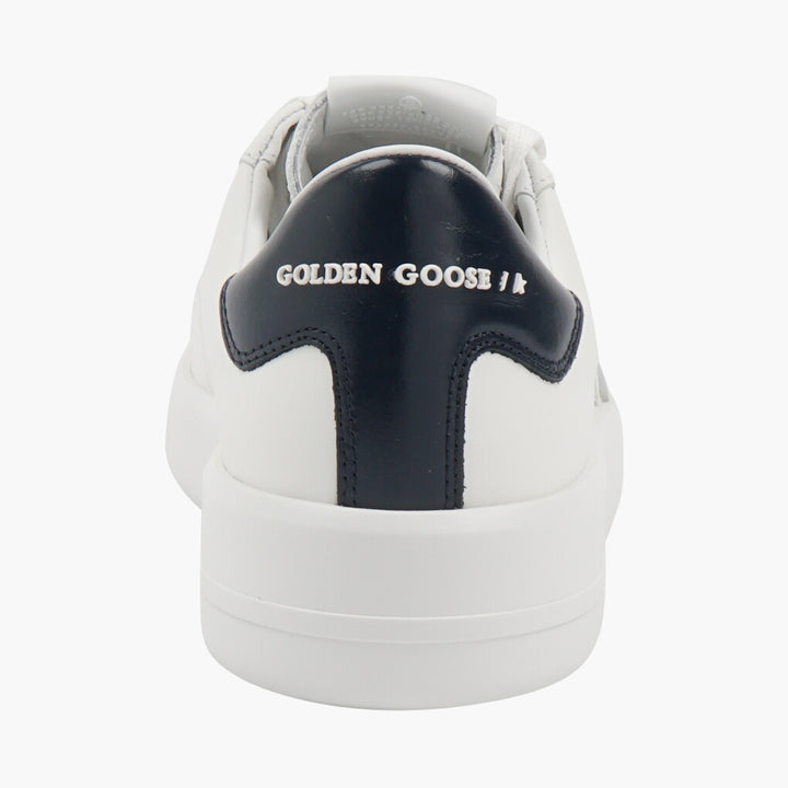 Golden Goose Men's White-Navy Sneakers with Signature Star Emblem - Made in Italy