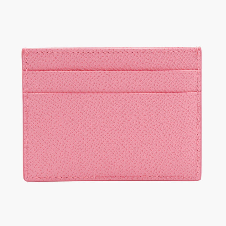 Dolce & Gabbana Pink-Gold Leather Wallet with Iconic Branding Made in Italy