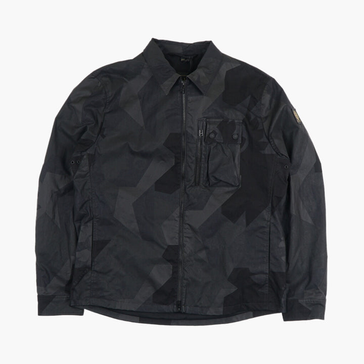 Belstaff Geometric Pattern Cotton Jacket in Black